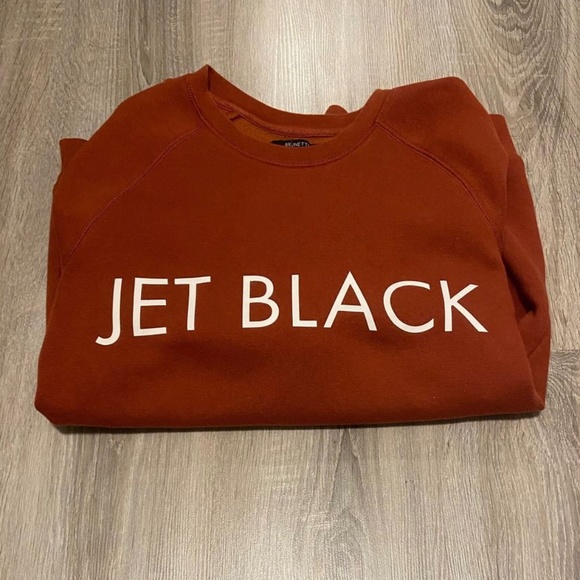 brunette the label red “jet black” crewneck sweatshirt - Picture 1 of 1